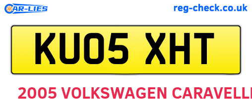 KU05XHT are the vehicle registration plates.