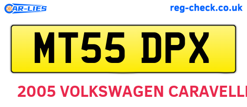 MT55DPX are the vehicle registration plates.