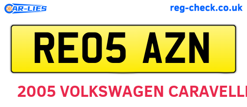RE05AZN are the vehicle registration plates.