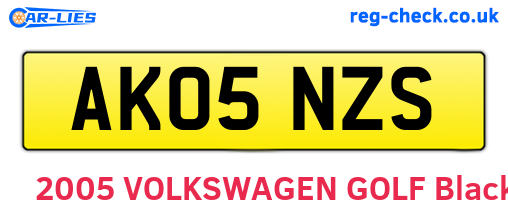 AK05NZS are the vehicle registration plates.