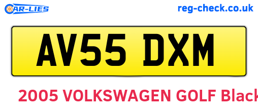 AV55DXM are the vehicle registration plates.
