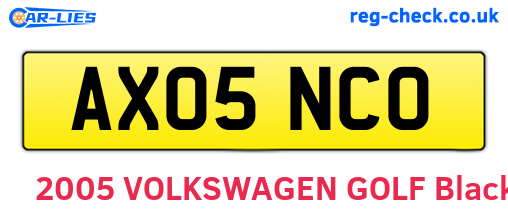 AX05NCO are the vehicle registration plates.