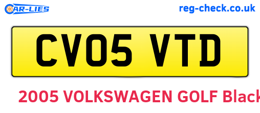 CV05VTD are the vehicle registration plates.
