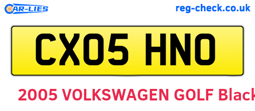 CX05HNO are the vehicle registration plates.