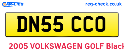 DN55CCO are the vehicle registration plates.