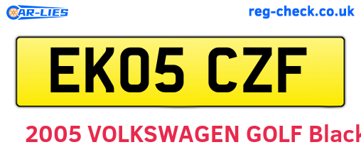 EK05CZF are the vehicle registration plates.
