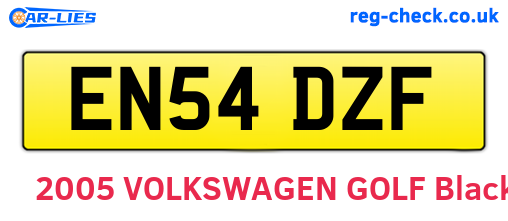 EN54DZF are the vehicle registration plates.