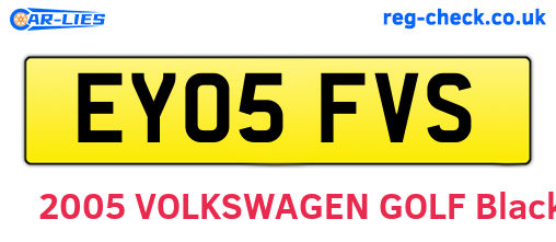 EY05FVS are the vehicle registration plates.