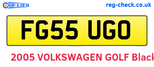 FG55UGO are the vehicle registration plates.