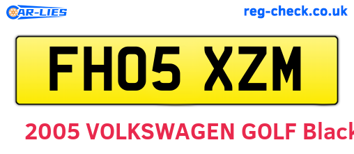 FH05XZM are the vehicle registration plates.