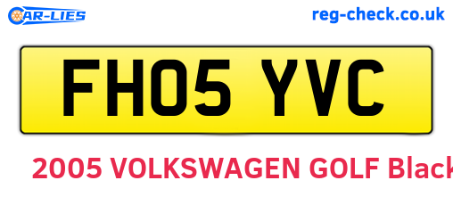 FH05YVC are the vehicle registration plates.