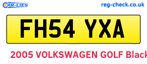 FH54YXA are the vehicle registration plates.