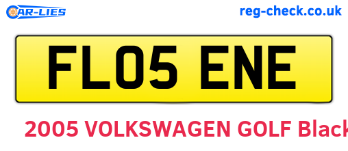 FL05ENE are the vehicle registration plates.