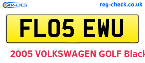 FL05EWU are the vehicle registration plates.