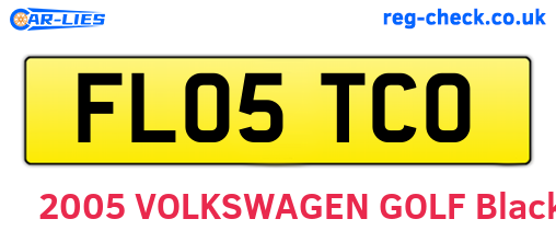 FL05TCO are the vehicle registration plates.