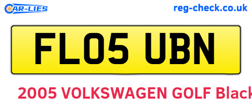 FL05UBN are the vehicle registration plates.