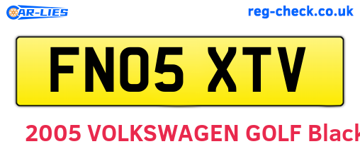 FN05XTV are the vehicle registration plates.