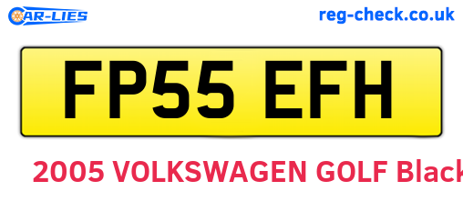 FP55EFH are the vehicle registration plates.