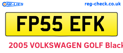FP55EFK are the vehicle registration plates.