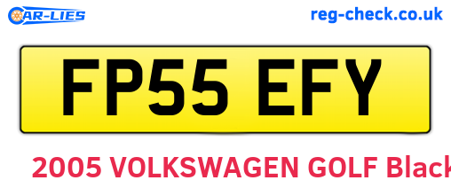 FP55EFY are the vehicle registration plates.