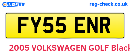 FY55ENR are the vehicle registration plates.