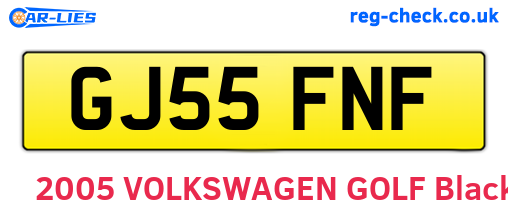 GJ55FNF are the vehicle registration plates.