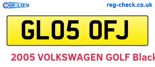 GL05OFJ are the vehicle registration plates.