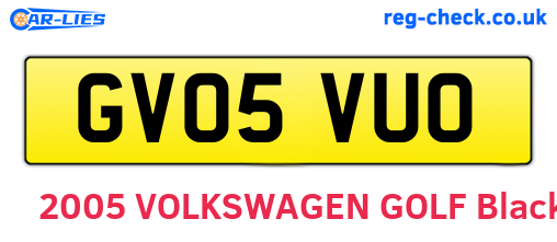 GV05VUO are the vehicle registration plates.