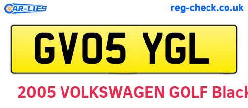 GV05YGL are the vehicle registration plates.