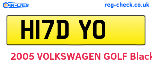 H17DYO are the vehicle registration plates.