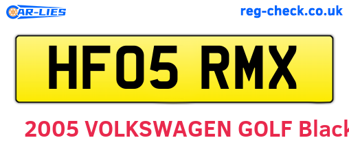 HF05RMX are the vehicle registration plates.