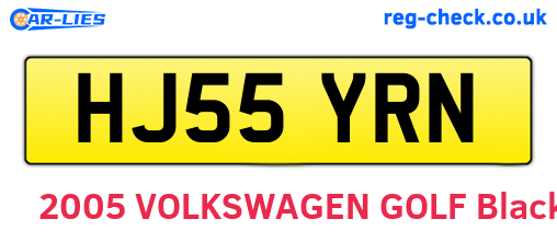 HJ55YRN are the vehicle registration plates.