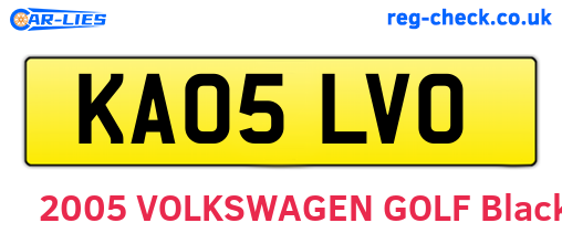 KA05LVO are the vehicle registration plates.