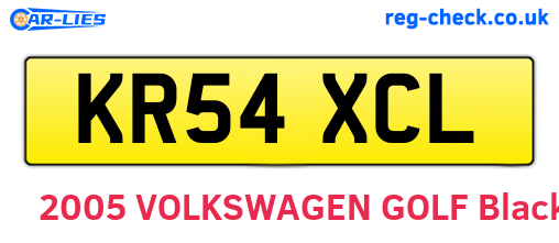 KR54XCL are the vehicle registration plates.