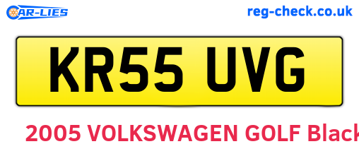 KR55UVG are the vehicle registration plates.