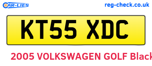KT55XDC are the vehicle registration plates.