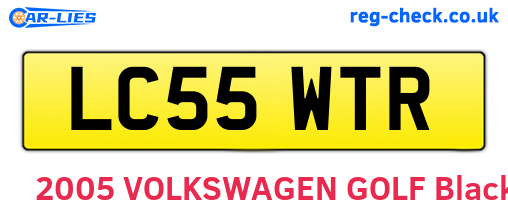LC55WTR are the vehicle registration plates.