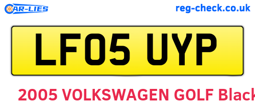 LF05UYP are the vehicle registration plates.