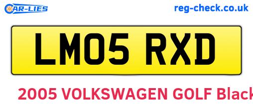 LM05RXD are the vehicle registration plates.