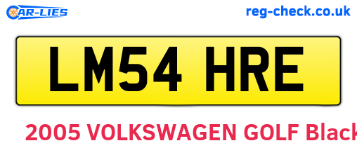 LM54HRE are the vehicle registration plates.