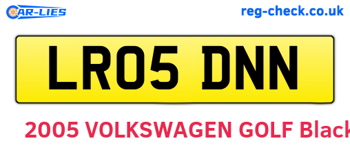 LR05DNN are the vehicle registration plates.