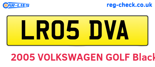 LR05DVA are the vehicle registration plates.