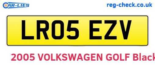 LR05EZV are the vehicle registration plates.