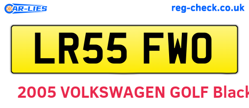 LR55FWO are the vehicle registration plates.