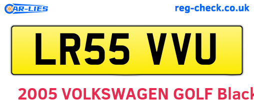 LR55VVU are the vehicle registration plates.