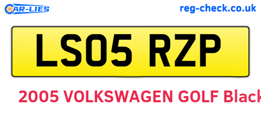 LS05RZP are the vehicle registration plates.