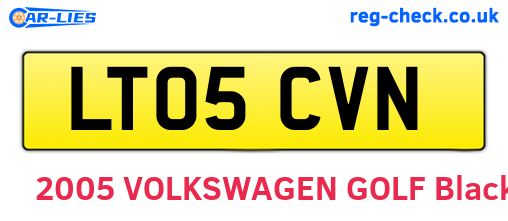 LT05CVN are the vehicle registration plates.
