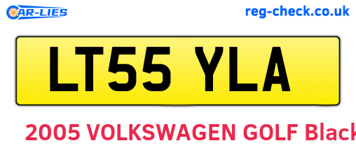 LT55YLA are the vehicle registration plates.