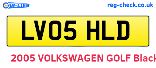 LV05HLD are the vehicle registration plates.