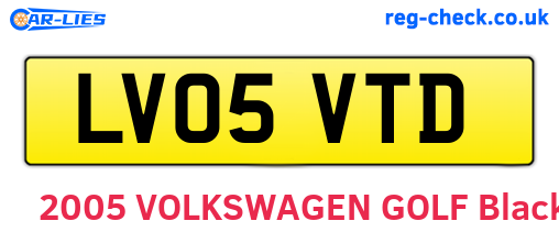 LV05VTD are the vehicle registration plates.